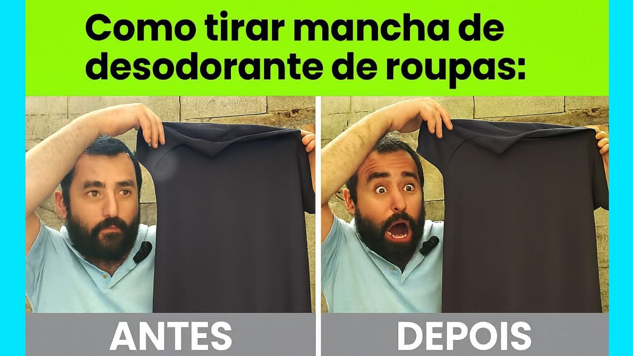 COMO TIRAR MANCHA DE DESODORANTE DAS ROUPAS PASSO A PASSO - YouTube
