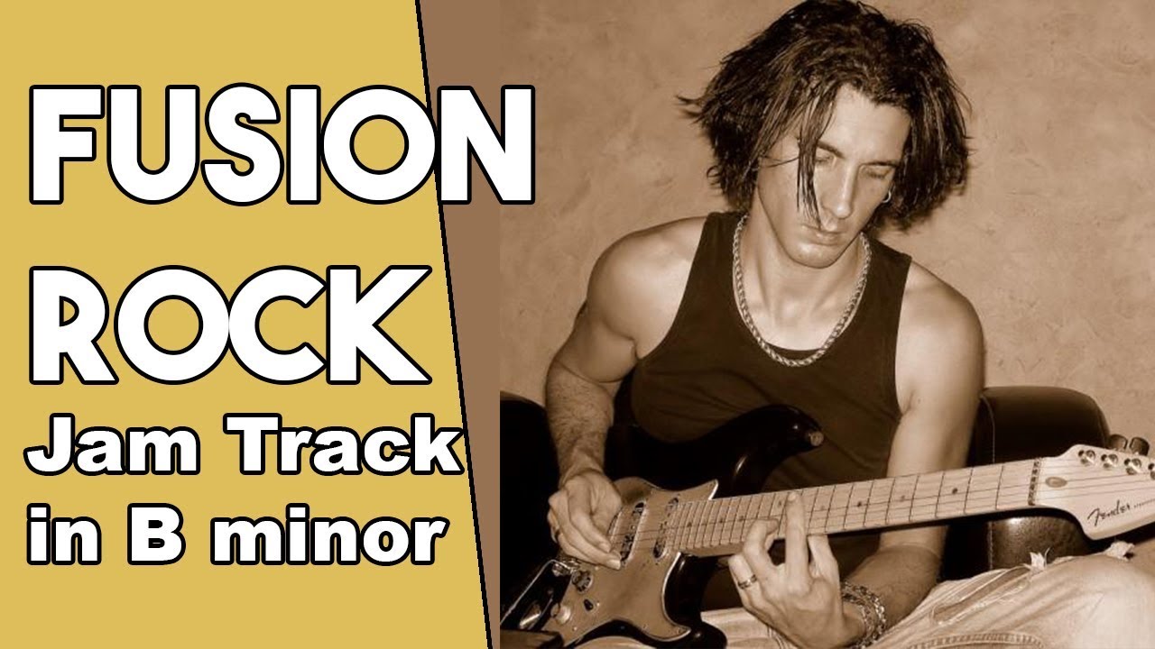 Fusion Rock Guitar Backing track Jam in Bm YouTube