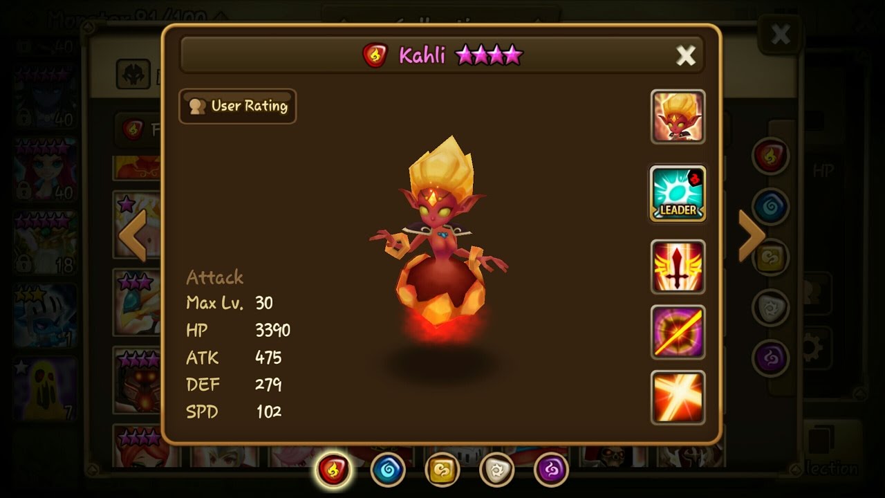 Summoners War - Kahli (fire high elemental) damage test - YouTube