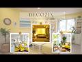 Yellow &amp; White Living Room Makeover | Bright Minimalist Decor Ideas ☀️🏡
