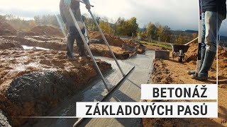 Základové pasy | Betonáž | #4 Stavba domu svépomocí