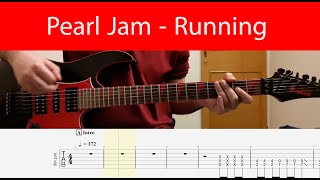 Pearl Jam - Running Guitar Cover With Tabs And Backing Track(E Standard)