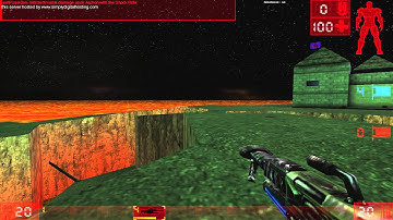 Unreal Tournament GOTY Instagib on The Lava Giant 1440p maxed graphics