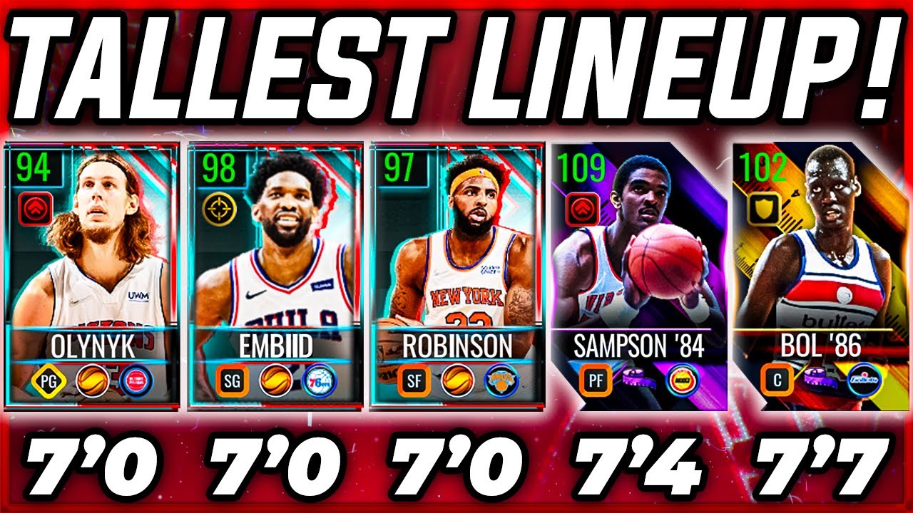 I Played With The TALLEST LINEUP In NBA Live Mobile Season 6!