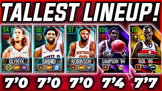 I Played With The TALLEST LINEUP In NBA Live Mobile Season 6