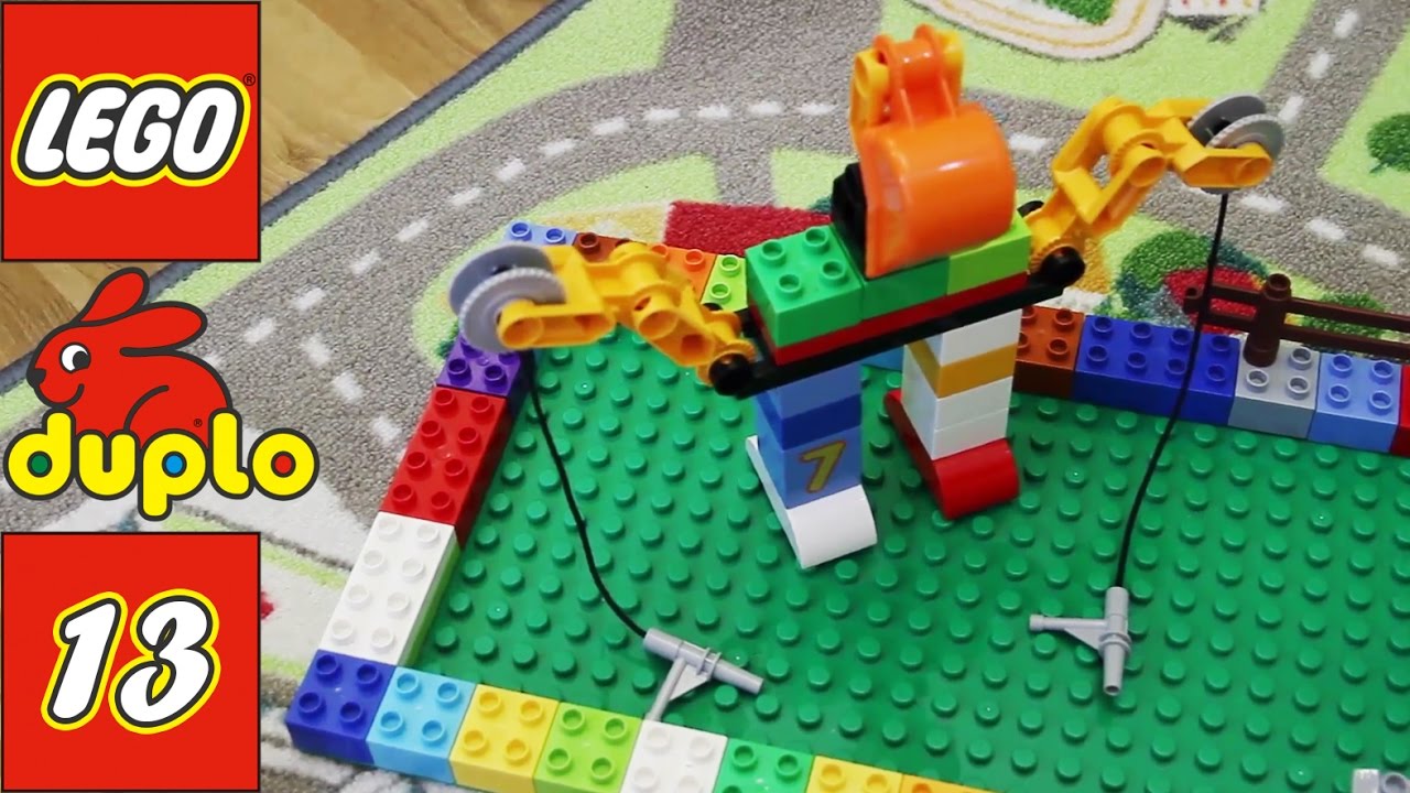 Lego Duplo 13 : Поезд с вагонами, робот трансформер, паром и бульдозер ...