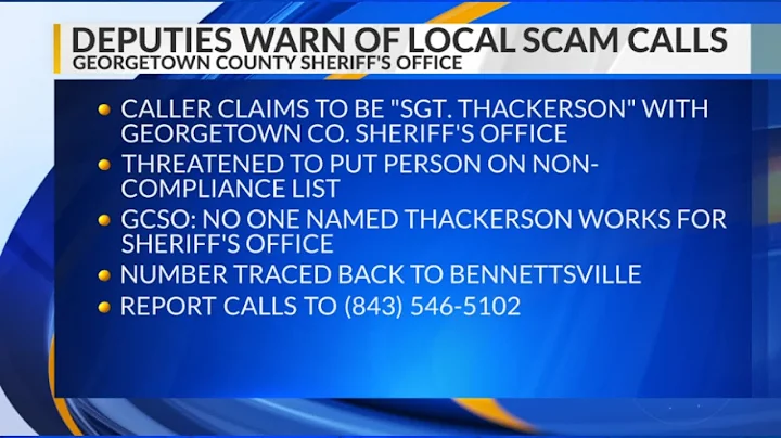 GCSO warns residents of scam calls impersonating deputy