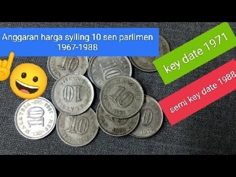 Syiling parlimen 10 sen - Nilaian semasa jual beli tahun 2023/Malaysian coins.