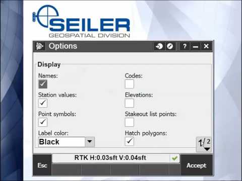 Trimble Access- General Survey- The Map- Pan to and Options video 3 of 4