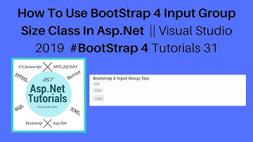 How to use bootstrap 4 input group size class in asp.net || vs2019 #bootstrap 4 tutorials 31