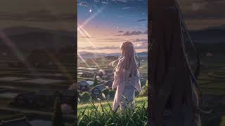 Anime 4K 🌸 Peaceful Sunset in the Countryside | Relaxing Anime Ambience