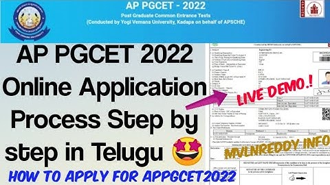 AP PGCET 2022 Online Application process in Telugu//How to fill AP PGCET 2022 Application Form