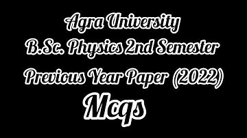 B.Sc. Physics | 2nd Sem |Thermal Physics & Semiconductor Devices| #bsc #mcq #agrauniversity #physics