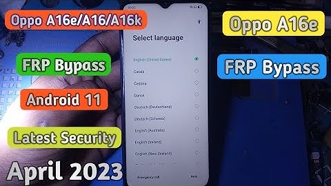 Oppo A16e (CPH2421) FRP Bypass New Security || Oppo A16/A16k FRP Bypass Latest Security April 2023