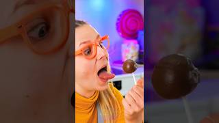 Lollipop dipped in chocolate???? asmr candy mukbang chocolate viral