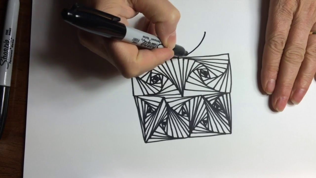 How To Doodle Paradox Tutorial Zentangle Pursuit Curve Doodle