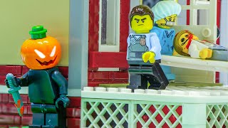 LEGO Land | Halloween Night Case: Mysterious Pumpkin Attack Lego Police | Lego Stop Motion
