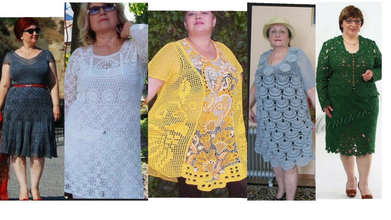 Crochet dress plus size (summer) - YouTube