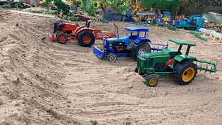 รวมพลังรถไถ3คัน ช่วยกันดันดินเสริมถนน แบบมันๆ | 3tractor sdjusting the area @Sannoy