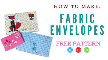 How to sew a Fabric Envelope || FREE PATTERN || Full tutorial with Lisa Pay