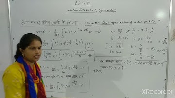 Momentum Space Representation of a Wave Packet