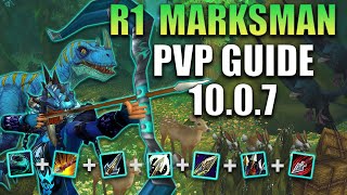 R1 MARKSMAN HUNTER DRAGONFLIGHT GUIDE 10.0.7 | 3300XP PARADISE1 | WoW PVP ARENA | SOLO SHUFFLE | RBG