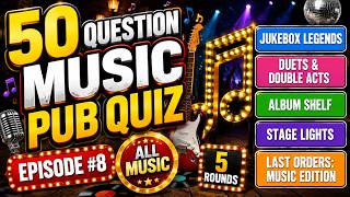 50-Question Music Pub Quiz #8 | Can You Beat All 5 Rounds?