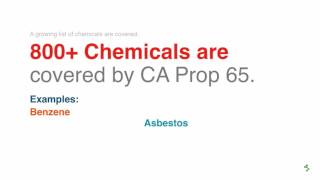 What are the key elements of california prop 65? watch this video for
an overview ca 65, including 65 chemical list, exemptions and firs...