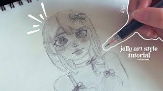 jelly art style tutorial ✍️ | chibishorts