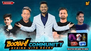 Booyah Community Scrims With Rocky | Drops are on watch 60 mins  - Garena Free Fire
