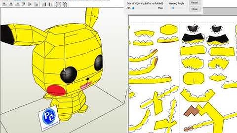 Descarga a pikachu papercraft, PDF y PDO
