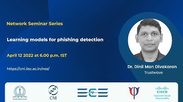Learning models for phishing detection | Dr. Dinil Mon Divakaran, Trustwave | 12/04/2022