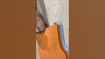 Industrial Fabric Cutting: Worker Precisely Cuts Multiple Layers of Colorful Textile #asmr #trending