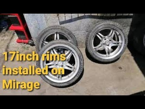 17inch wheels installed on Mitsubishi mirage