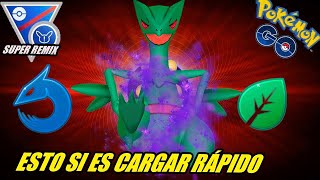 ¡¡TE DEJA SIN ESCUDOS!! SCEPTILE OSCURO ES EL MAS SPAMMER en LIGA SUPER REMIX - GBL - Pokemon GO PvP