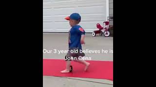 Little man entered his birthday party as John Cena 😂 | #shorts Resimi