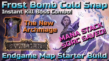 MANA STACK SORCERESS SAVED! Frost Bomb Cold Snap Endgame Starter Build Guide - Path of Exile 2