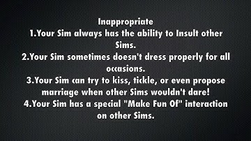The Sims 3 Traits