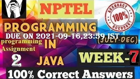 programming in java-Nptel week 7||Programming assignment 2 nptel||NPTEL JAVA SOLUTION ||July 2021