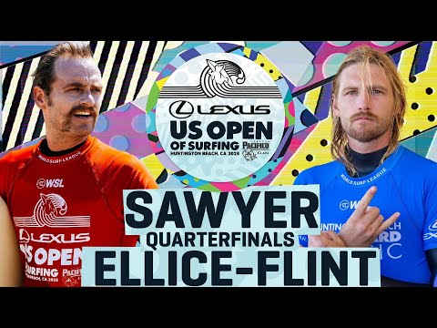 Kai Ellice-Flint vs Steven Sawyer I Lexus US Open of Surfing 2025 Longboard - Quarterfinals