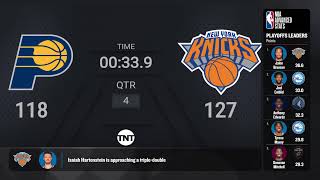 Indiana Pacers @ New York Knicks Game 2 | #NBAplayoffs presented by Google Pixel Live Scoreboard screenshot 2