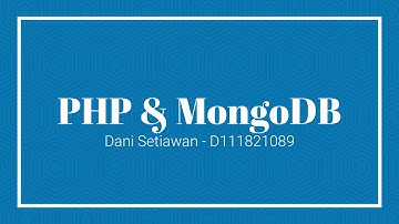 APLIKASI WEB SEDERHANA MENGGUNAKAN MONGODB DAN PHP