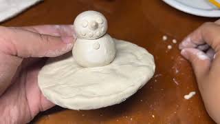HOW TO MAKE AN AIR DRY CLAY SNOWMAN