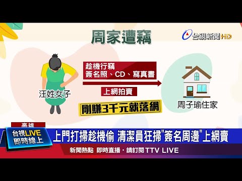 上門打掃趁機偷 清潔員狂掃"簽名周邊"上網賣