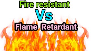 What is the difference between fire resistant and flame retardant electrical cable ?