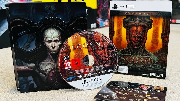 Scorn PS5 - Unboxing Deluxe Edition Disc ( Steel Case is Beautiful) 