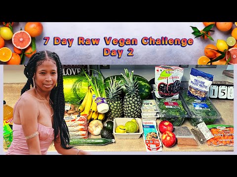 7 Day Raw Vegan Challenge Day 2 | How fasting affects the body and mind 🫑🧅🍆🍓🍑🍅🫐🥕🥑