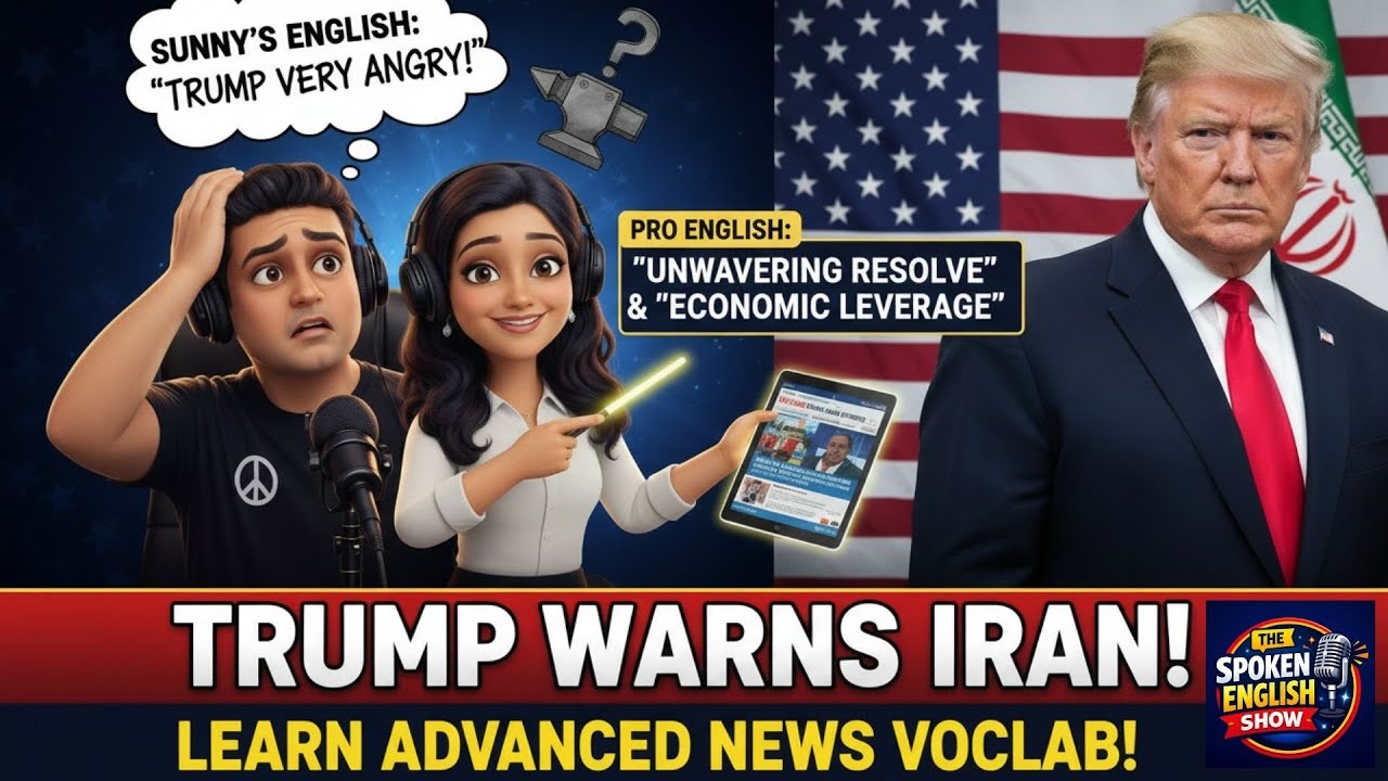 Trump Warns Iran! Learn Advanced English Through Latest News  