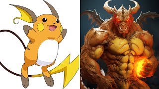 POKEMON CHARACTERS AS POWERFUL DRAGON VERSIONS