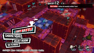 Persona 5 Tactica Quest 12 "Defeat all enemies within 1 turn" Solution
